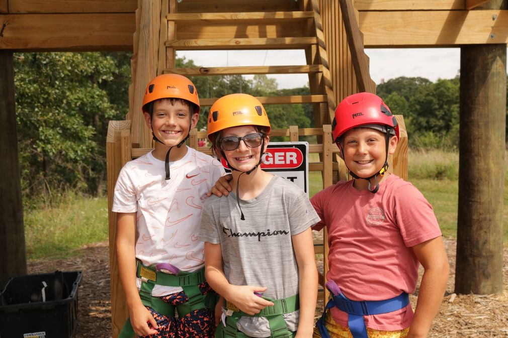 CAMPERS AT ZIPLINE TOWER