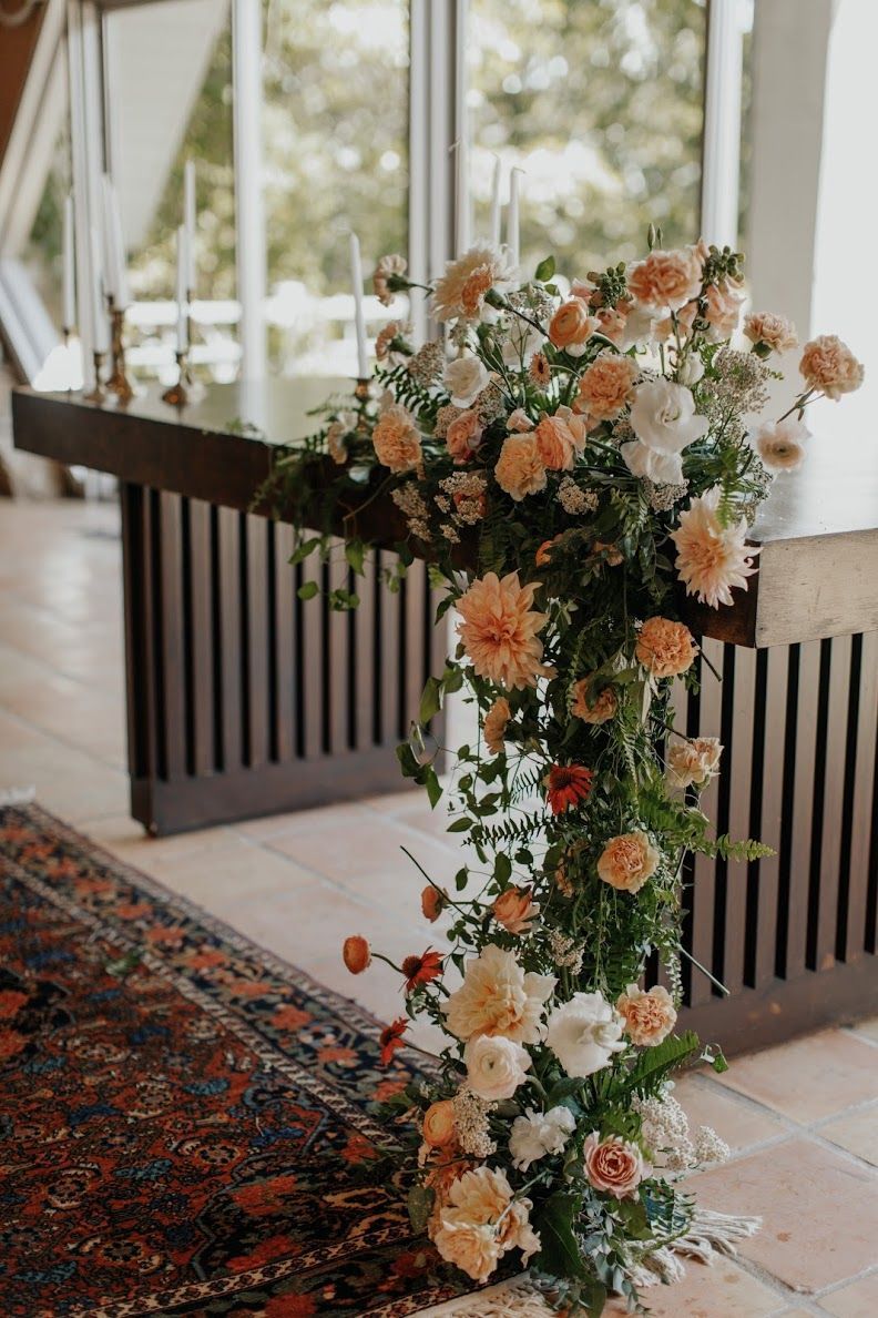 wedding flowers at Camp Loughridge in Tulsa Oklahoma