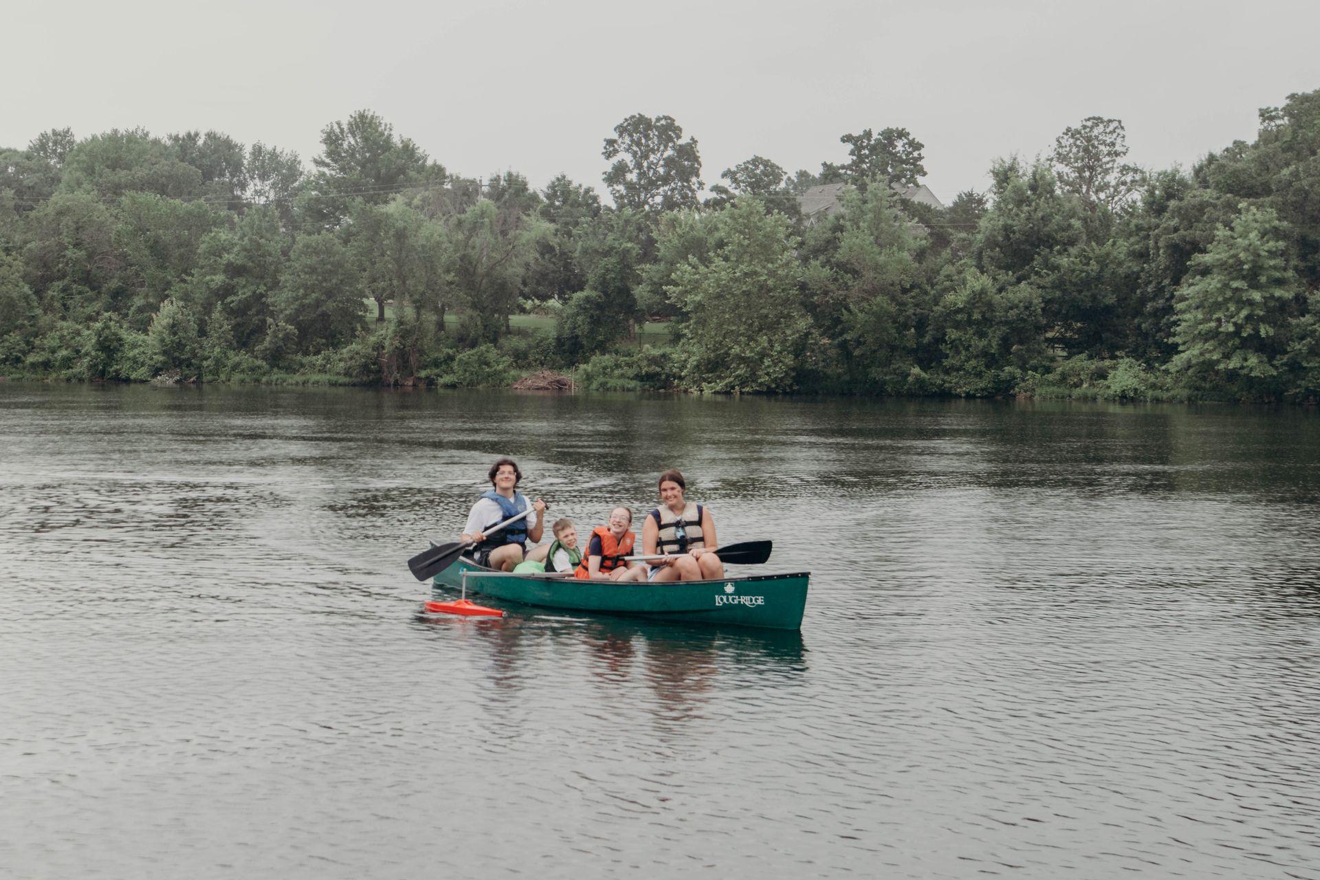 Canoeing on Middle Lake