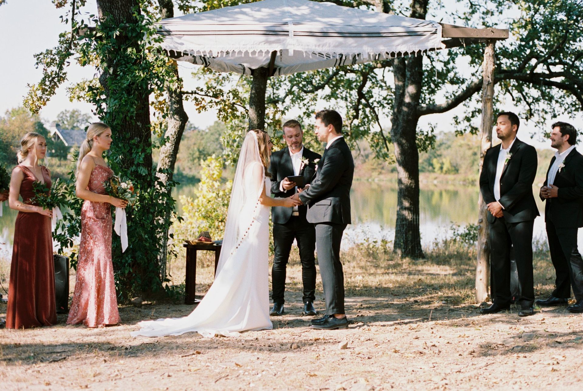 wedding venue by the lake at Camp Loughridge in Tulsa Oklahoma