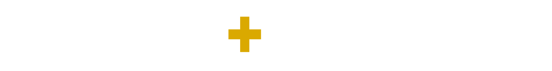 A yellow plus sign on a white background.