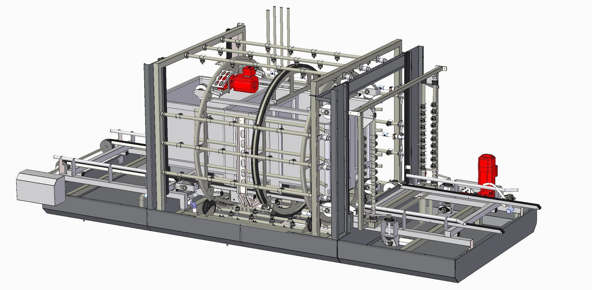 Rotatiesectie krattenwasmachine