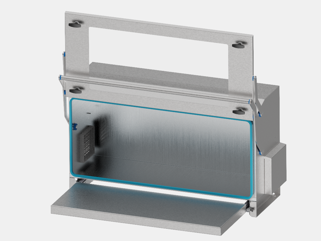 RVS kast met liftdeur