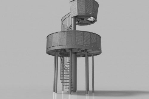Cad uitwerking en berekening van een uitkijktoren
