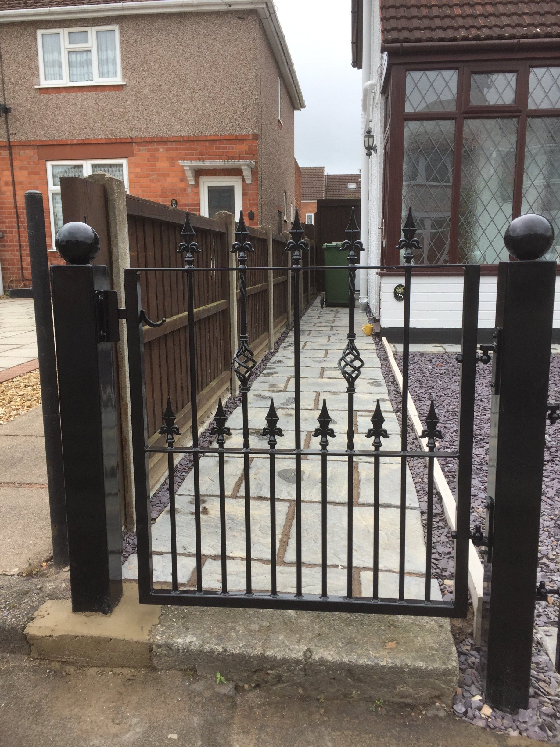 black metal gate