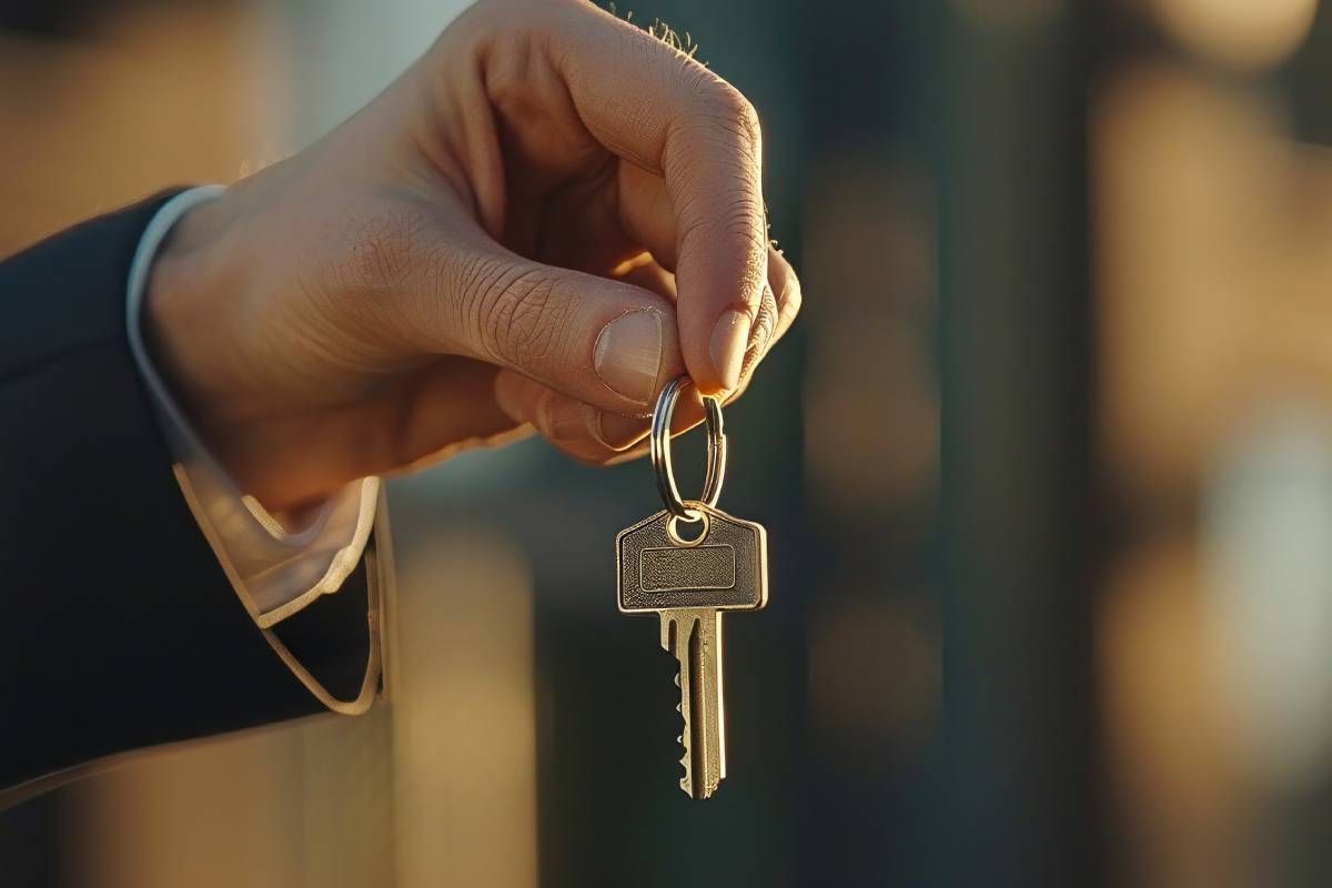 Hand holding a set of keys near Lexington, KY