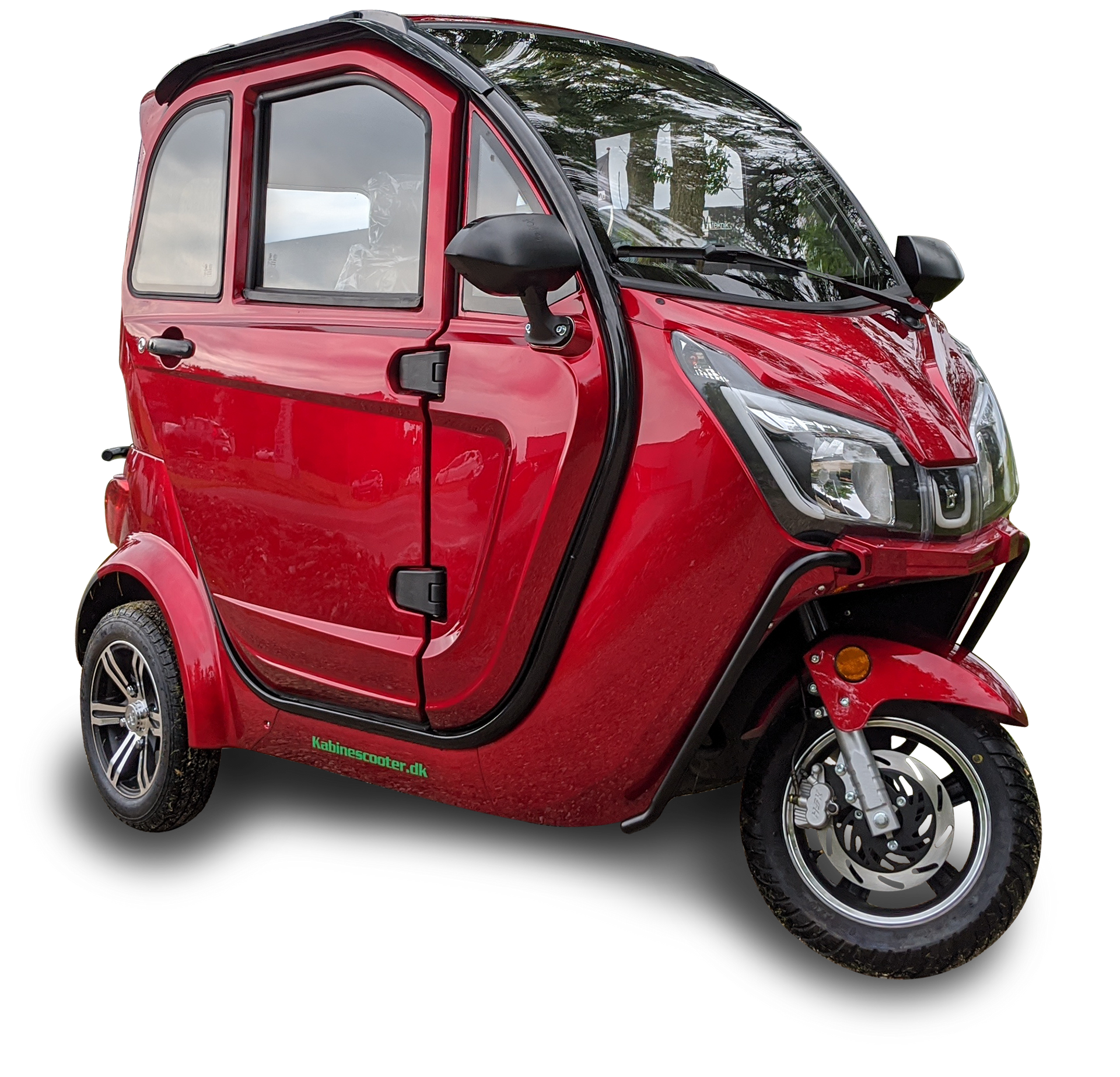 Sort Mercedes Sprinter varevogn med anhænger, logo