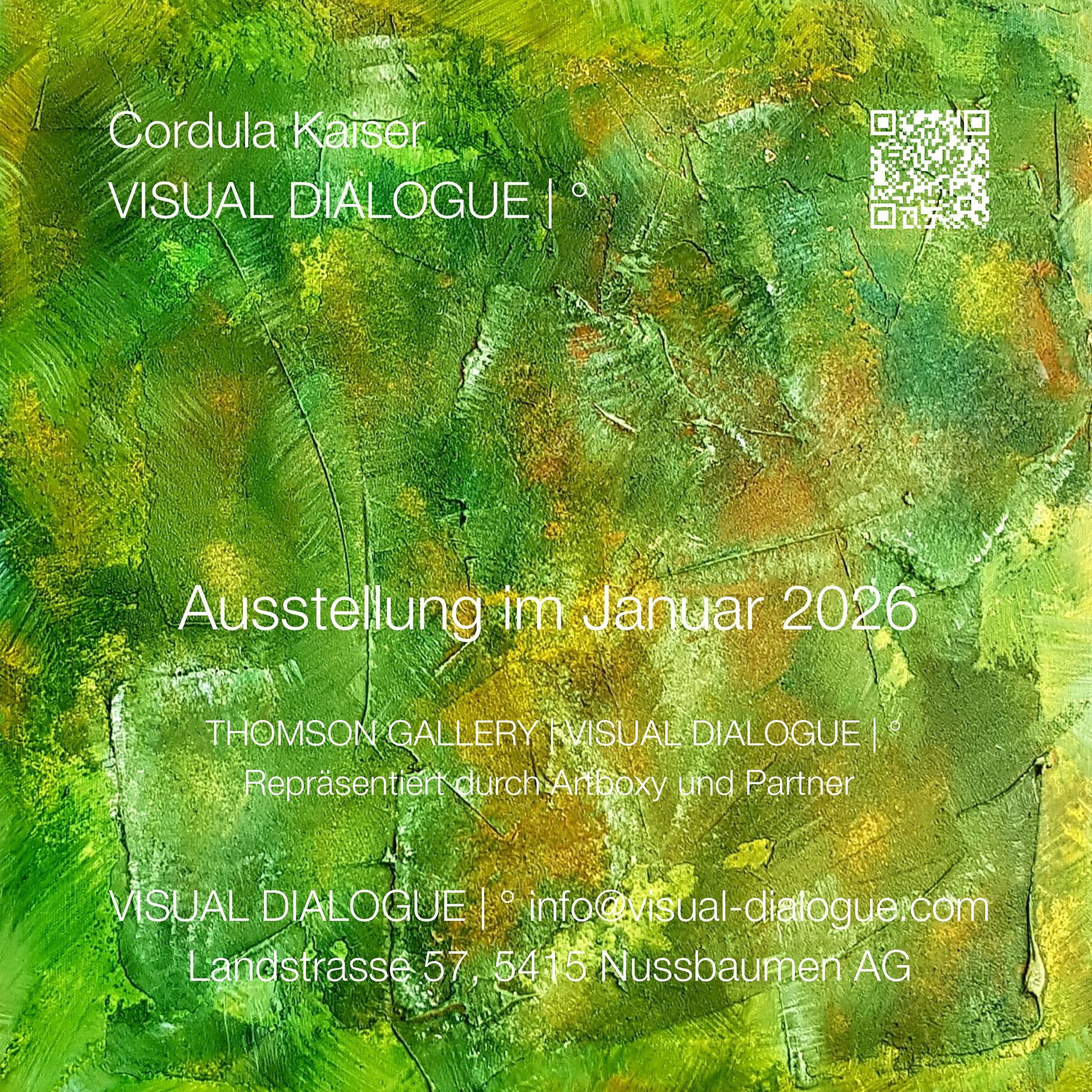 © Cordula Kaiser: VISUAL DIALOGUE | ° Ausstellung im Januar 2026 | THOMSON GALLERY Switzerland © Cordula Kaiser: VISUAL DIALOGUE | ° Ausstellung im Januar 2026 | THOMSON GALLERY Switzerland