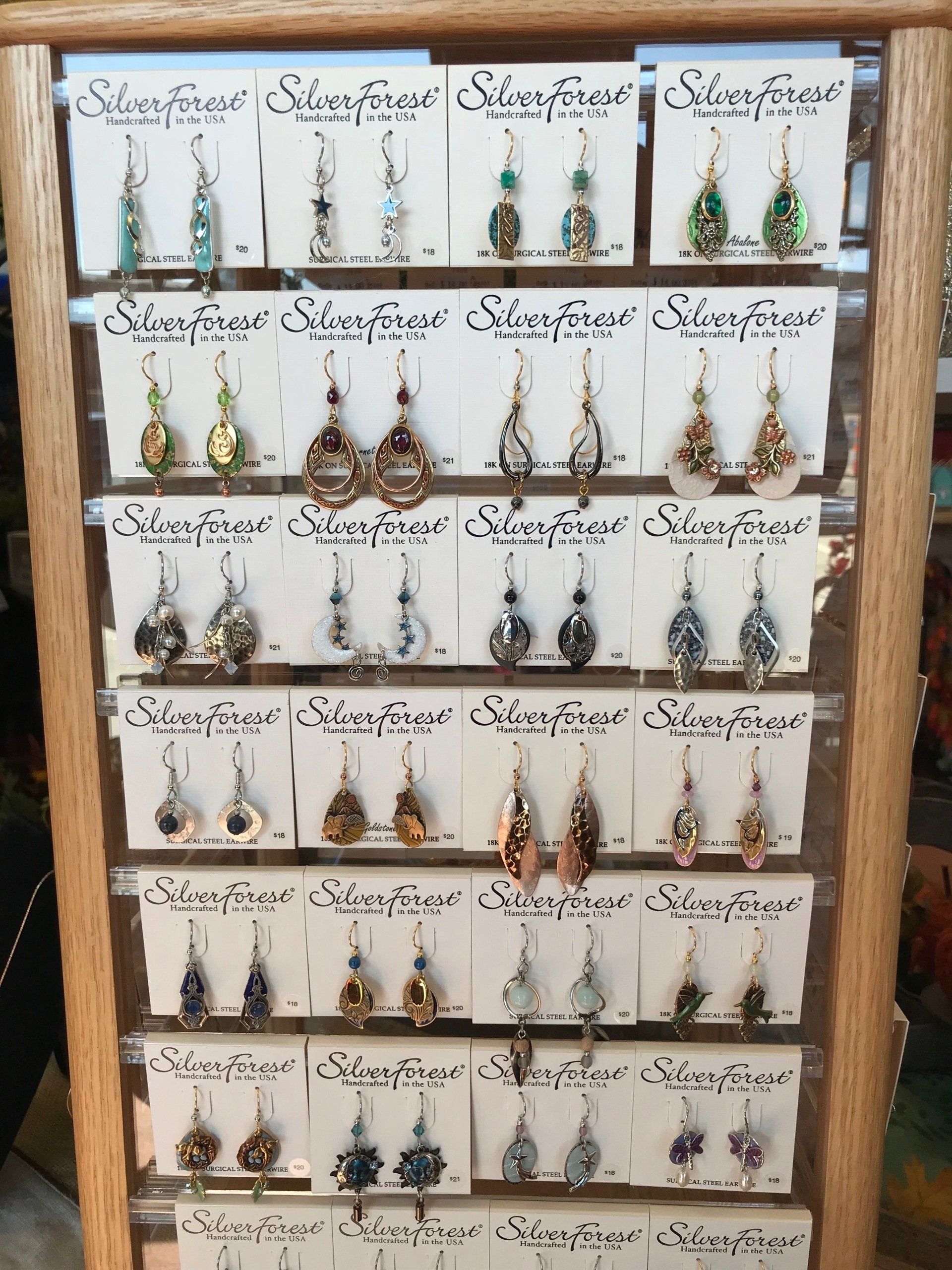 Sliver Forest Earrings,  Absolute Design By Brenda, Topeka Ks