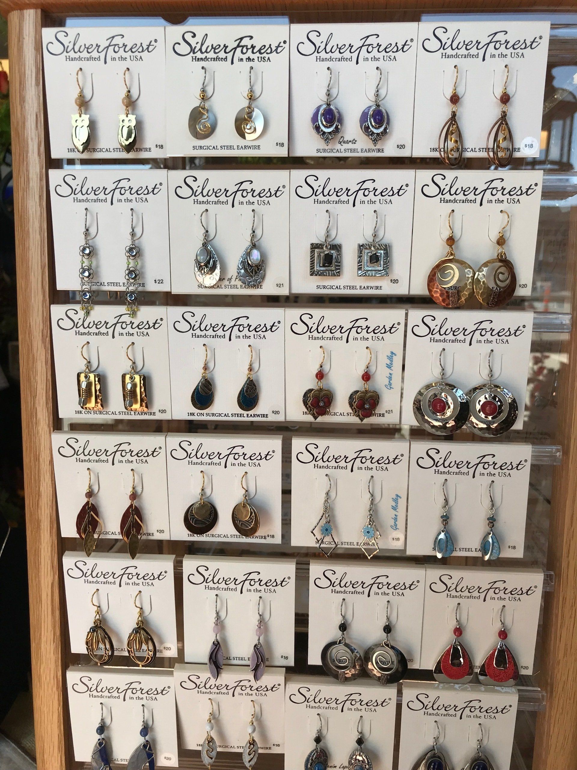 Sliver Forest Earrings,  Absolute Design By Brenda, Topeka Ks