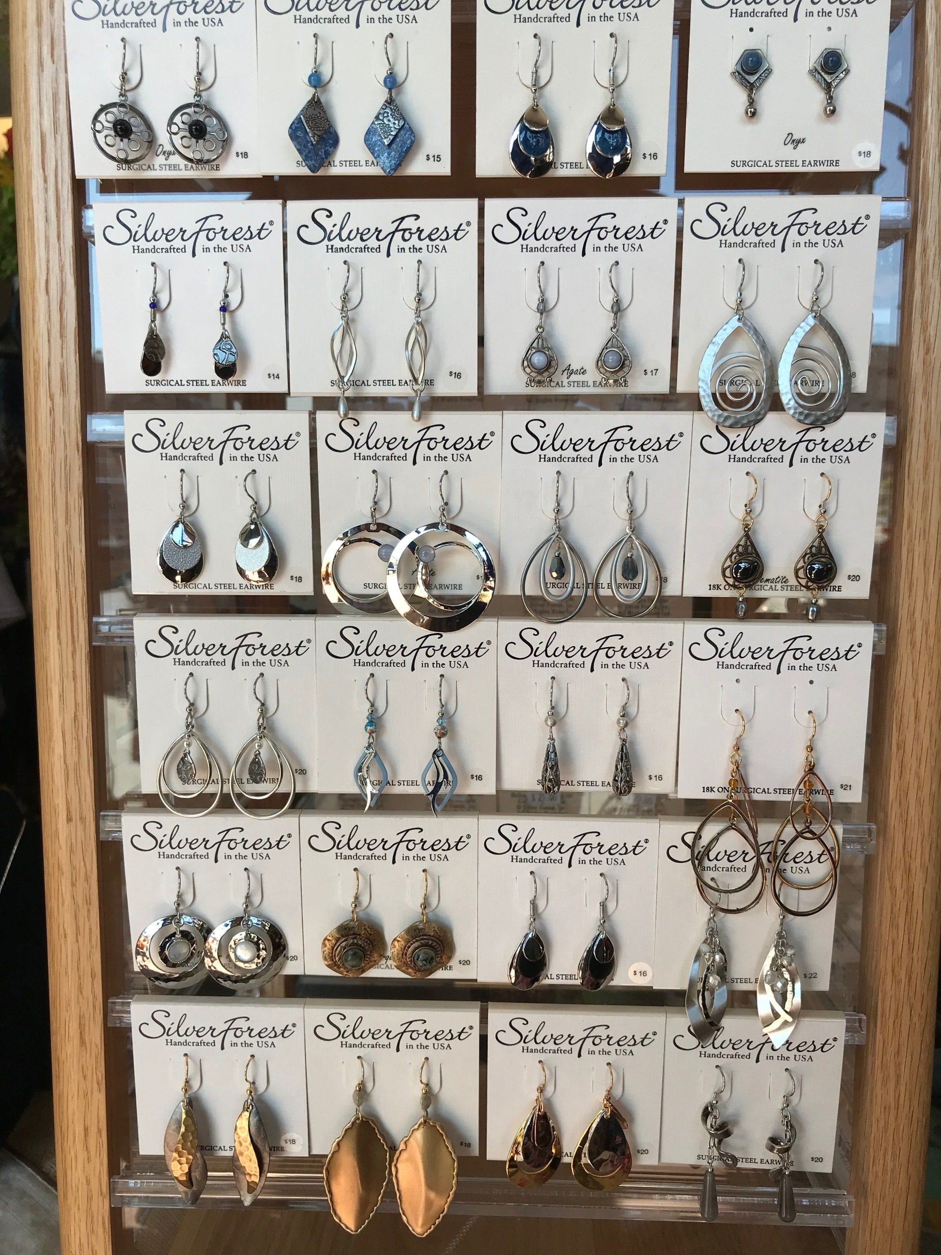 Silver Forest Earrings, Jewelry. Absolute Design by Brenda, Topeka KS