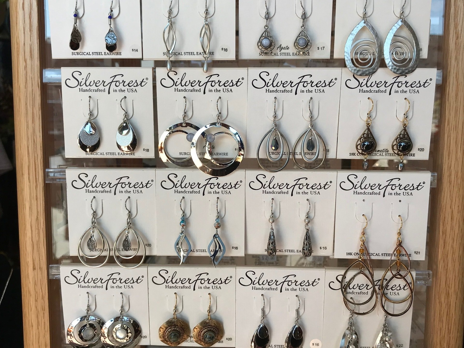 Sliver Forest Earrings,  Absolute Design By Brenda, Topeka Ks