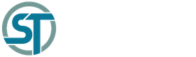 A blue and white logo with the letter t in a circle.