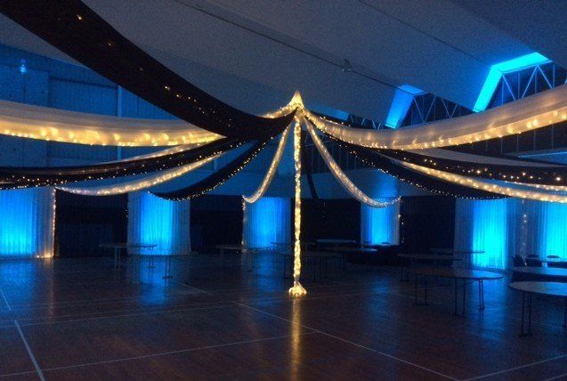 Customised ceiling draping at Lavalla Auckland