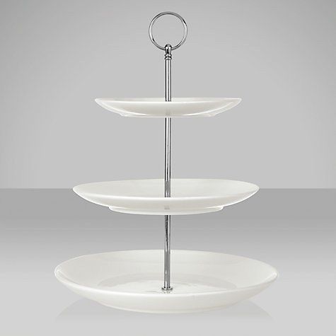 3 tier white cupcake stand,