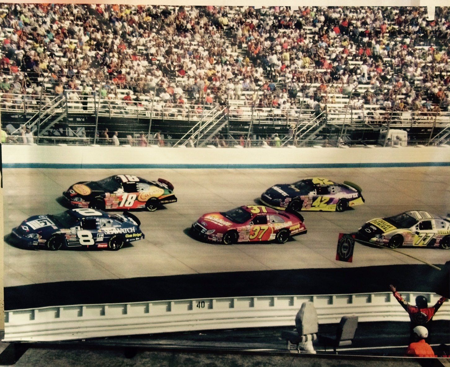 Backdrop Race Car Scene 3m x 2.3m $60 incl frame& gst