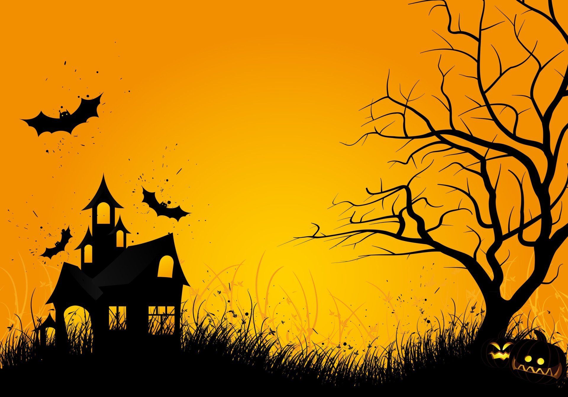 Backdrop Halloween House 3m x 2.3m $60 Incl frame & gst