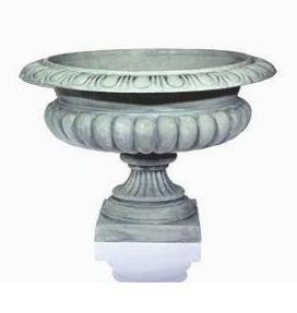 Large Squat Urn Stone Wash 56D x 39cm