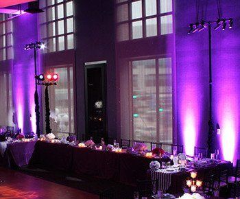 Purple lighting with Par Can lights, Hire price from $40 each