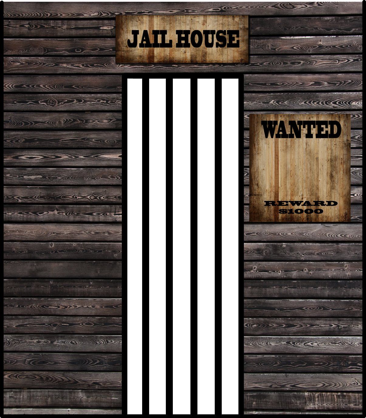 Prop Western Tall Sign Out House 2.3m x 0.60m Hire price $30 Incl gst