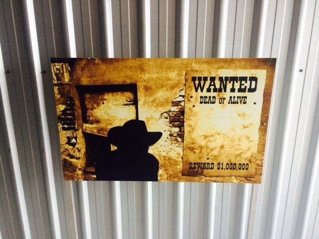 Prop Western Tall Sign High Noon 2.3m x 0.60m Hire price $30 incl gst