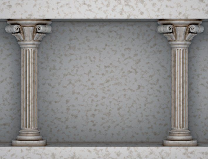 Backdrop Roman Right 3m x 2.3m $60 Incl frame & gst