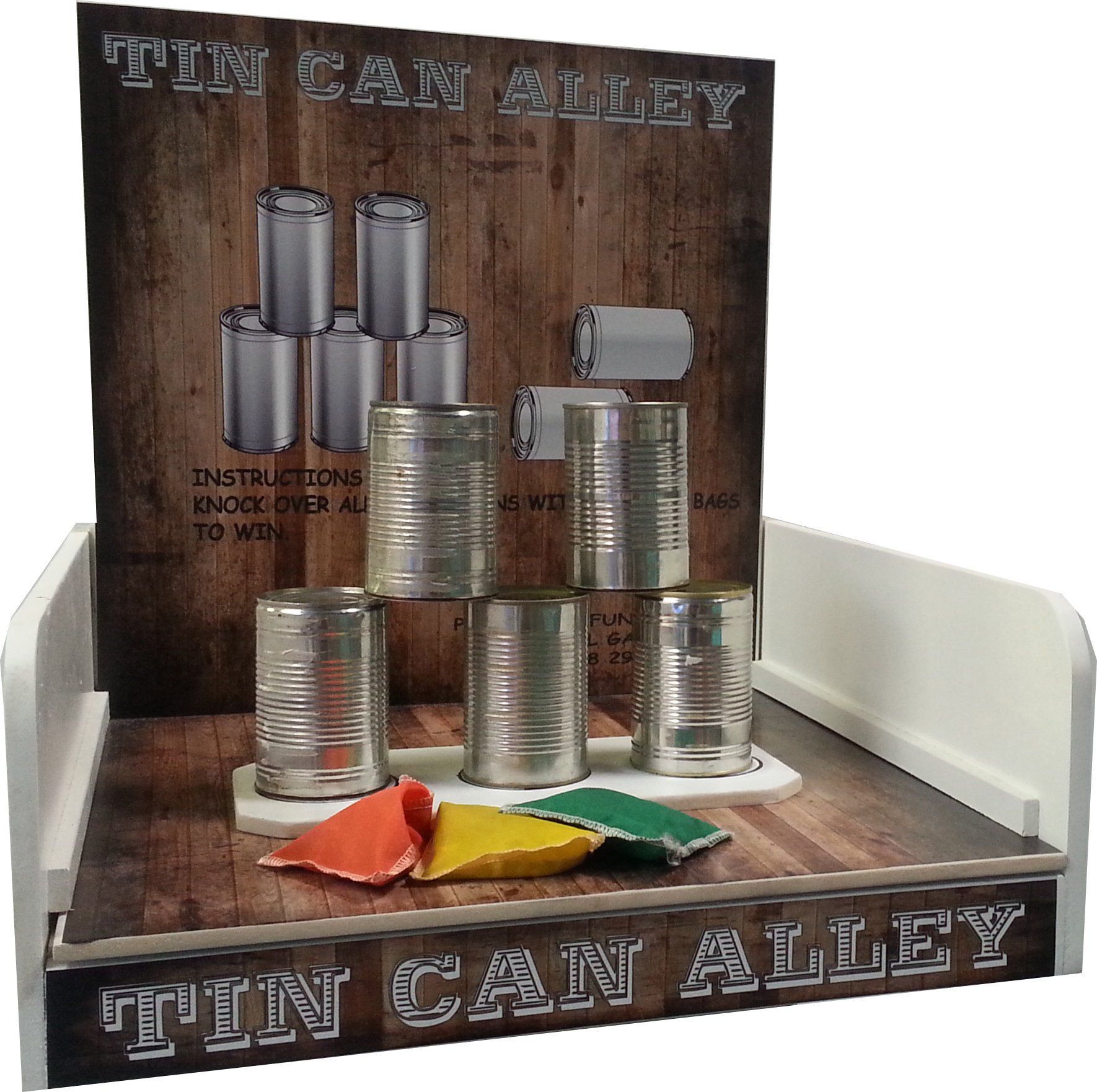Carnival Game Tin Can Alley   hire price $30 incl gst
