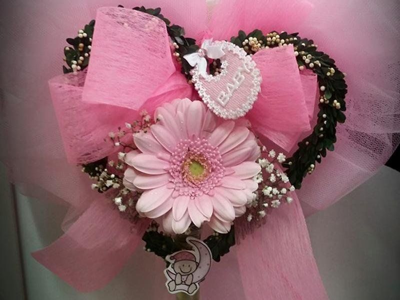 Fiocco di nascita floreale