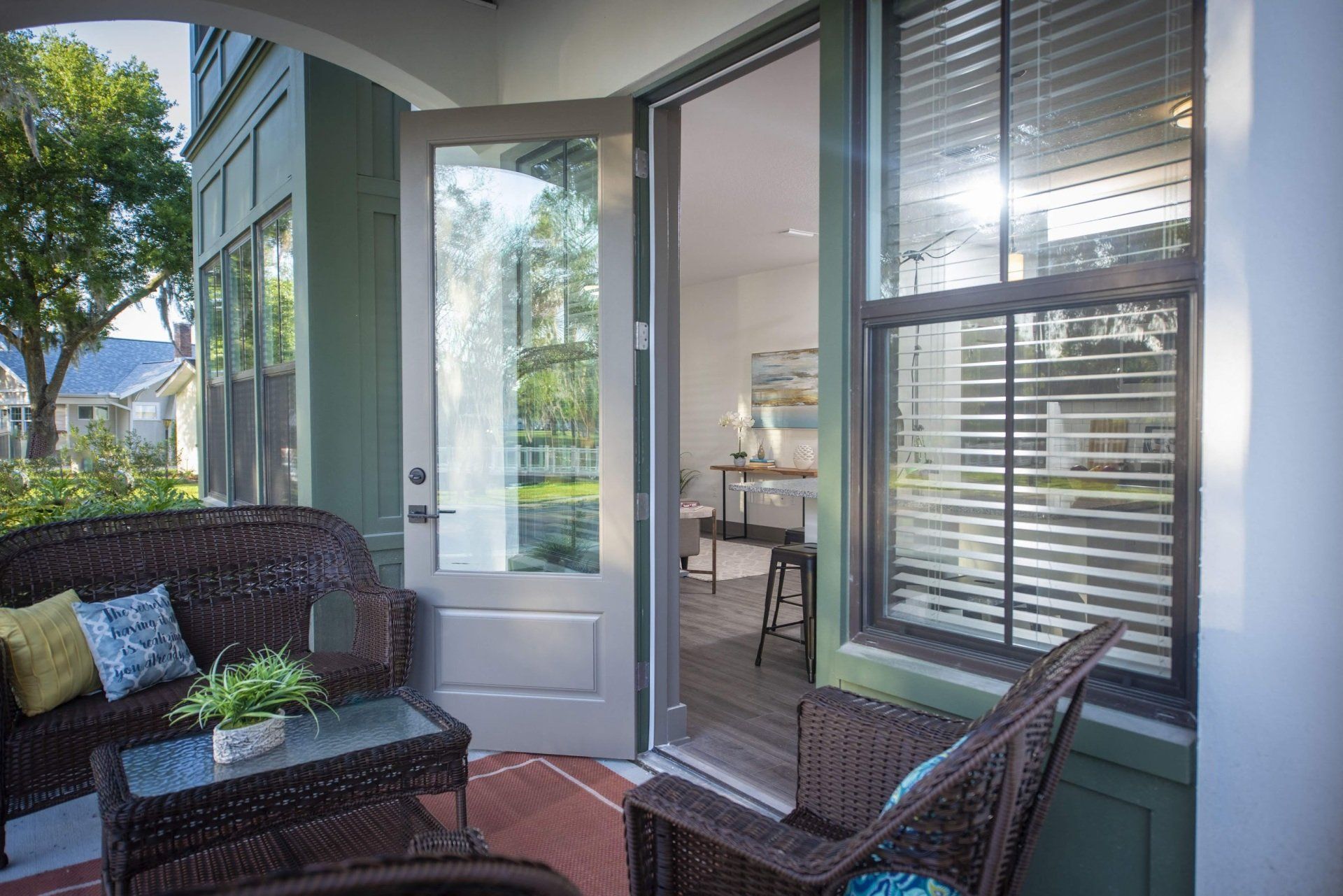 Photo showing an outdoor patio