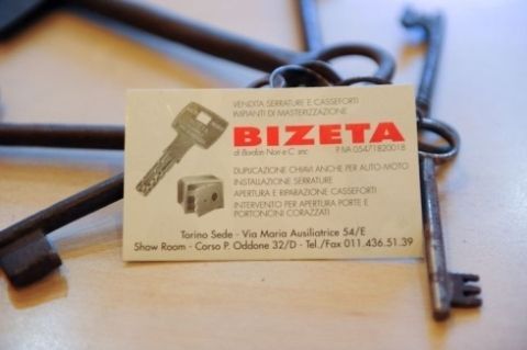 biglietto da visita dell'azienda