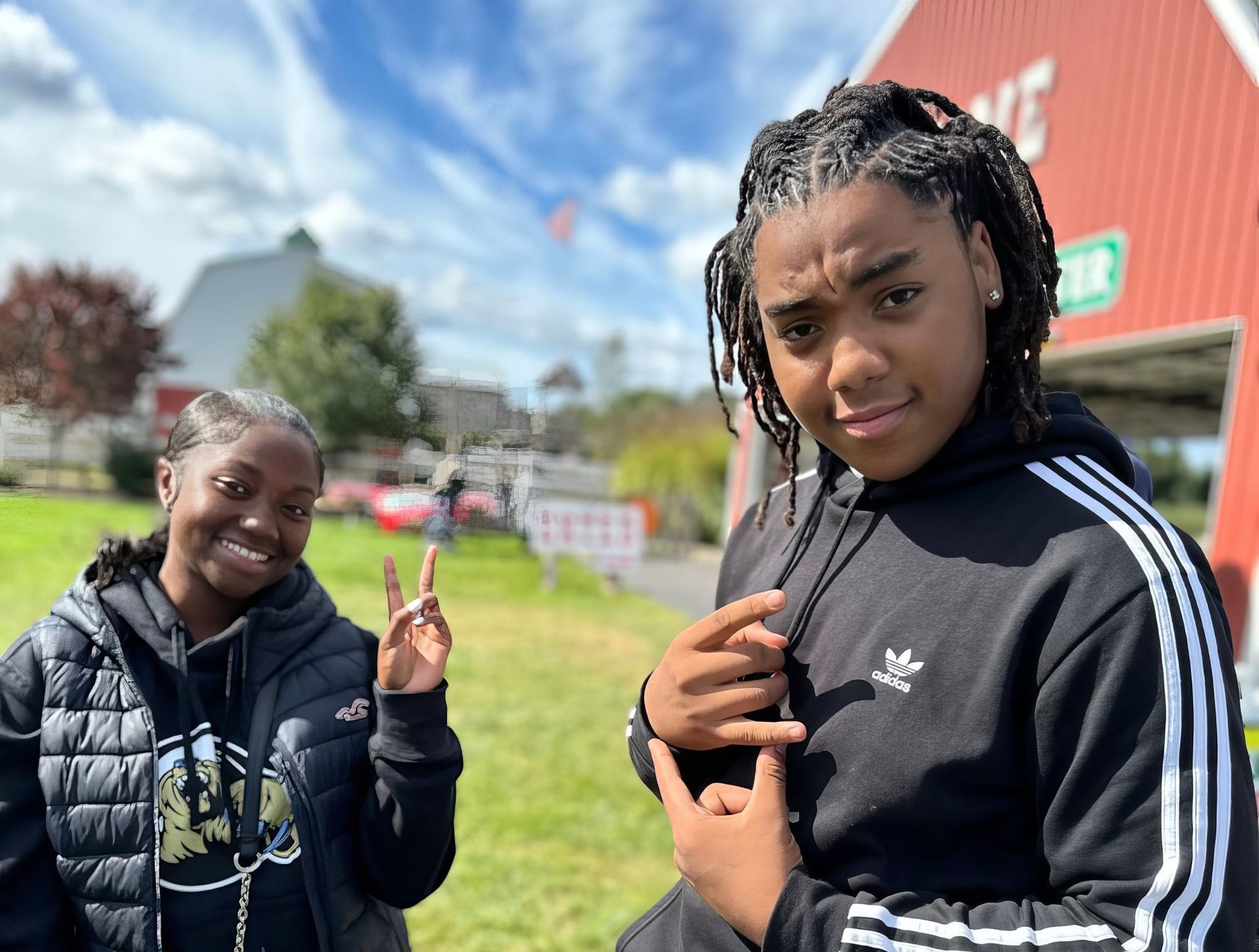 two teens at an event