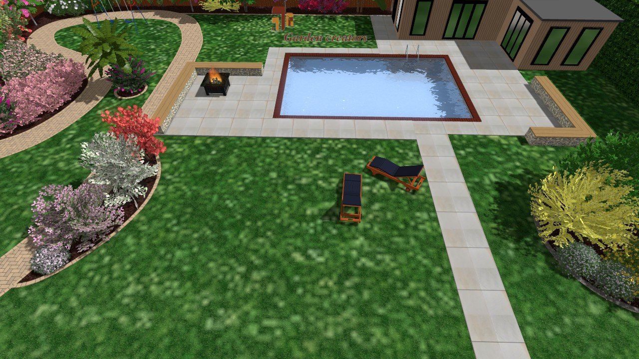 landscape design around pool
