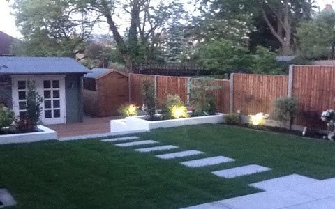 garden lights installation