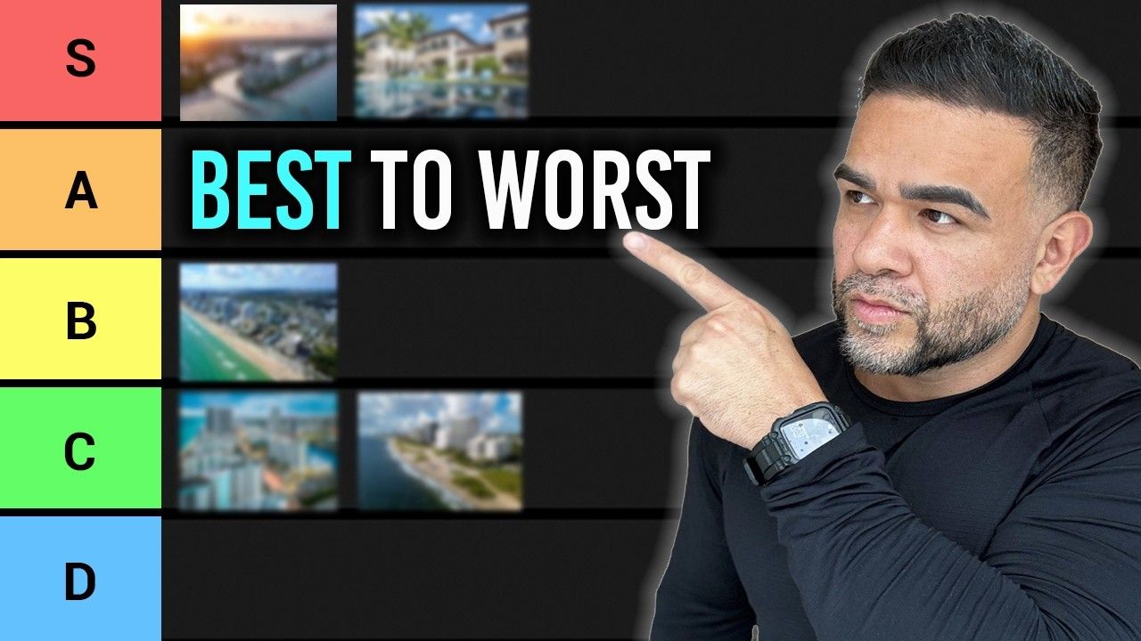 Tier list graphic labeled “BEST TO WORST” with thumbnail images ranked S to D, and a man pointing at the title.