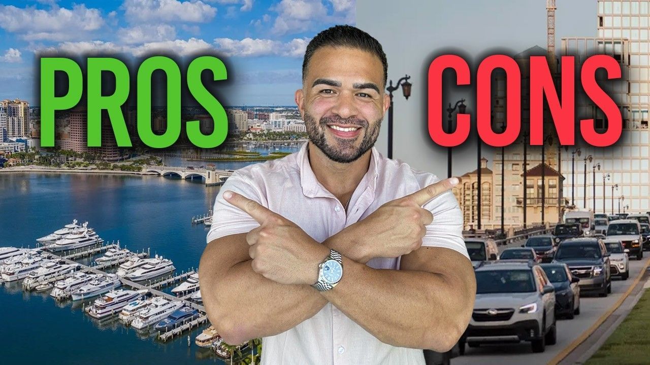 A smiling person points to the word