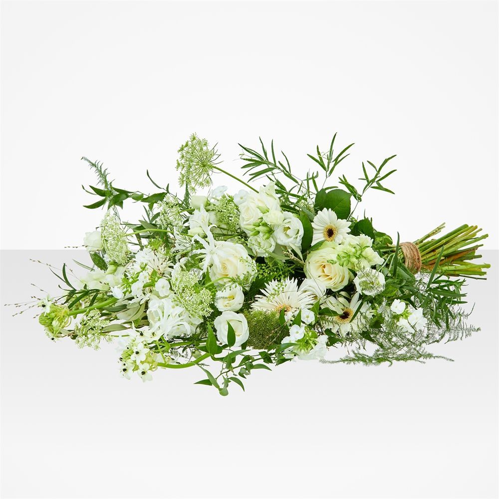 Wit rouwboeket Elegant van Avablooms