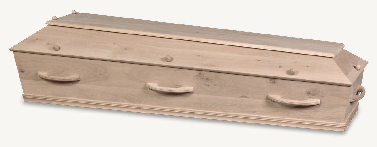 Hoogland uitvaartkist model 70 - massief eikenhout