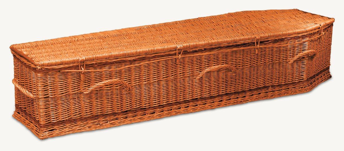 Hoogland uitvaartkist model 702 - gevlochten wilgentwijg