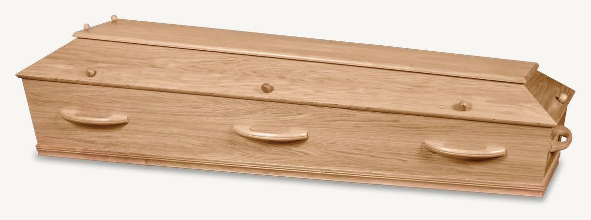 Hoogland uitvaartkist model 72 - massief eikenhout