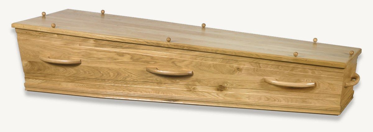 Hoogland uitvaartkist model 87 - massief eikenhout