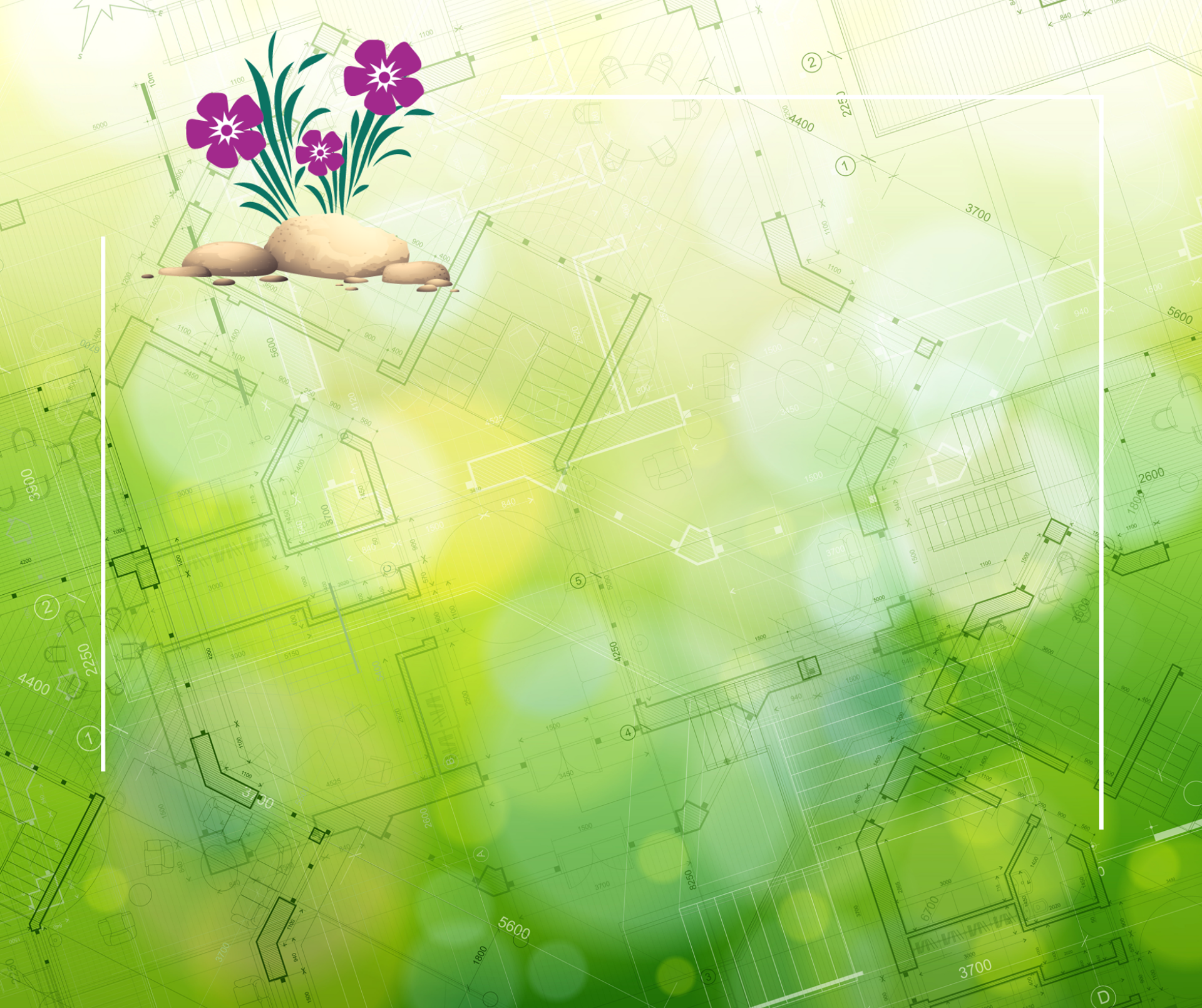 a potted plant with purple flowers on a green background