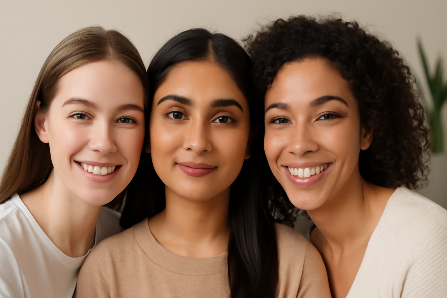 Bare Elegance clients in Cambridge smiling and confident after professional beauty treatments.
