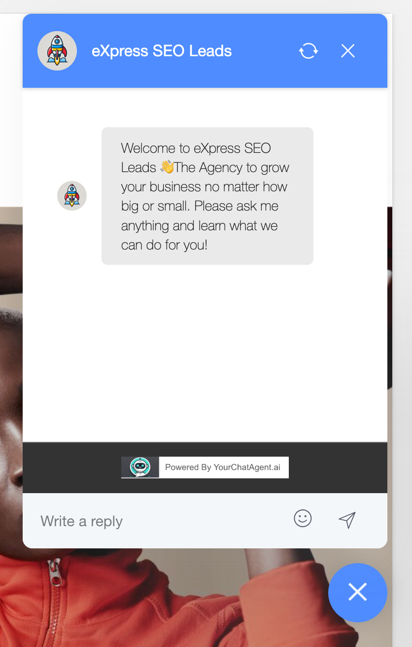 A logo for express seo leads SEO Digital Marketing and AI Automation