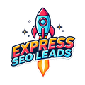 A logo for express seo leads SEO Digital Marketing and AI AUtomation