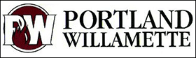 A logo for portland willamette is shown on a white background.