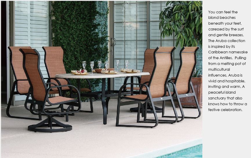 A table and chairs on a patio next to a pool.