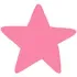 A pink star on a white background.