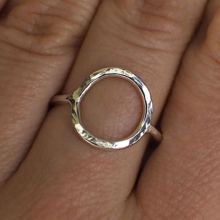 sterling silver circle ring