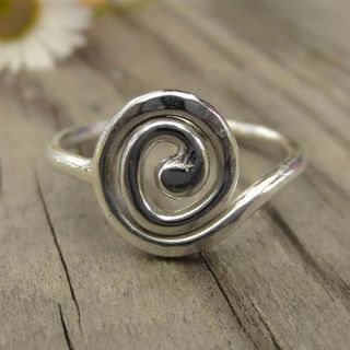 sterling silver spiral ring