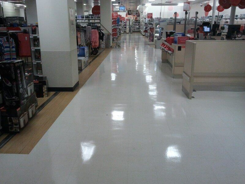 A Floor In A Department Store Has Been Cleaned — Alice Springs Carpet Cleaning In Alice Springs, NT